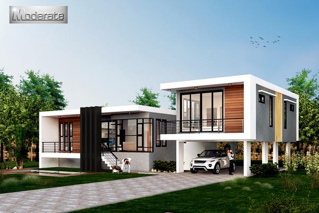 แบบบ้านโมเดิร์นชั้นเดียว MD19